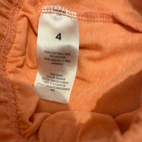 NWOT Vibrant Orange Layered Kids Skirt - Picture 5 of 7
